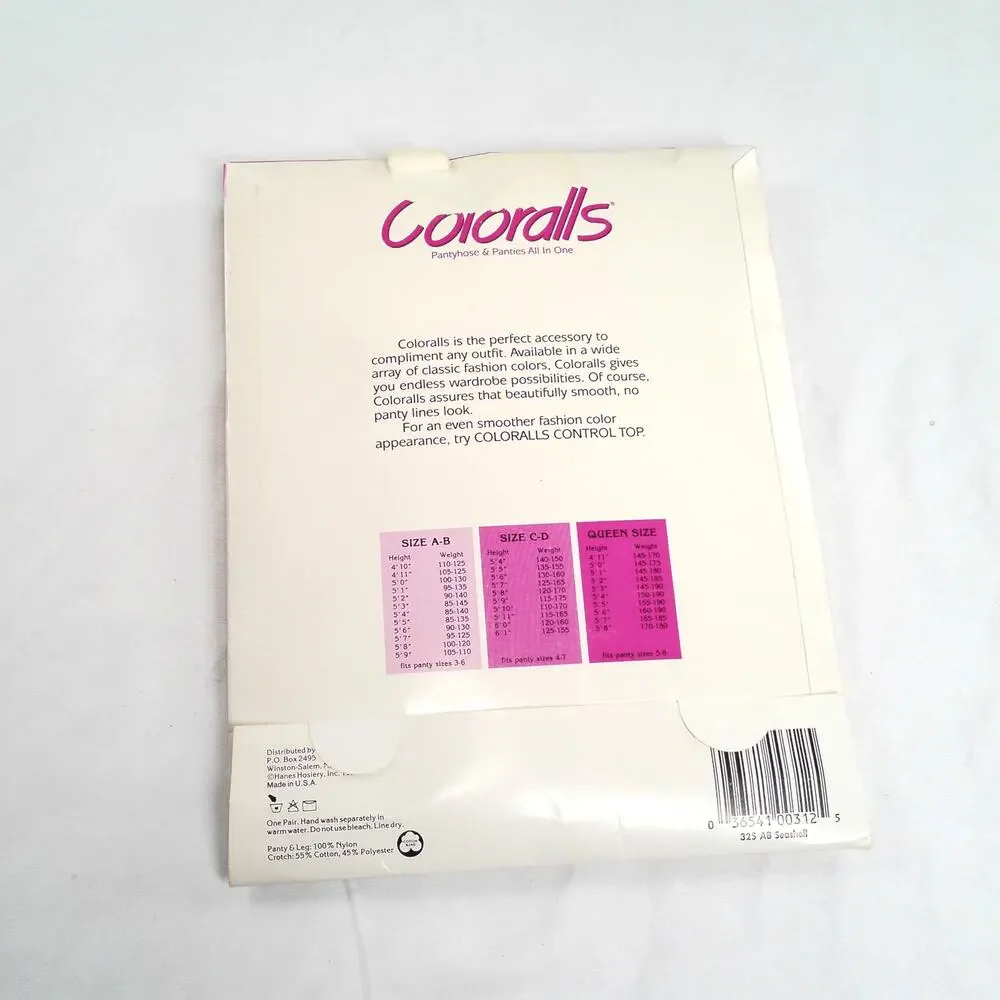 Vintage Coloralls Pantyhose & Panties All In One Seashall A-B USA NOS
